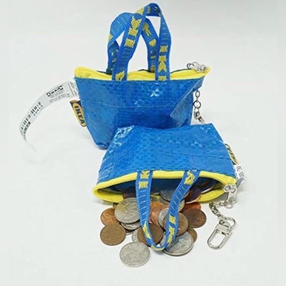 NEW IKEA Key & Coin Purse Bag Charm with Zipper - Picture 3 of 4